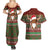 Scottish Christmas Couples Matching Summer Maxi Dress and Hawaiian Shirt Highland Cattle-Xmas Tartan Stripes Style Red Color - Wonder Print Shop