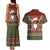 Scottish Christmas Couples Matching Tank Maxi Dress and Hawaiian Shirt Highland Cattle-Xmas Tartan Stripes Style Red Color - Wonder Print Shop