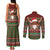 Scottish Christmas Couples Matching Tank Maxi Dress and Long Sleeve Button Shirt Highland Cattle-Xmas Tartan Stripes Style Red Color - Wonder Print Shop