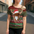 Scottish Christmas Cross Shoulder Shirt Highland Cattle-Xmas Tartan Stripes Style Red Color - Wonder Print Shop