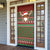 Scottish Christmas Door Cover Highland Cattle-Xmas Tartan Stripes Style Red Color - Wonder Print Shop
