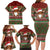 Scottish Christmas Family Matching Long Sleeve Bodycon Dress and Hawaiian Shirt Highland Cattle-Xmas Tartan Stripes Style Red Color - Wonder Print Shop