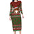 Scottish Christmas Family Matching Long Sleeve Bodycon Dress and Hawaiian Shirt Highland Cattle-Xmas Tartan Stripes Style Red Color - Wonder Print Shop