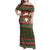 Scottish Christmas Family Matching Off Shoulder Maxi Dress and Hawaiian Shirt Highland Cattle-Xmas Tartan Stripes Style Red Color - Wonder Print Shop