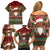 Scottish Christmas Family Matching Off Shoulder Short Dress and Hawaiian Shirt Highland Cattle-Xmas Tartan Stripes Style Red Color - Wonder Print Shop