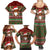 Scottish Christmas Family Matching Summer Maxi Dress and Hawaiian Shirt Highland Cattle-Xmas Tartan Stripes Style Red Color - Wonder Print Shop