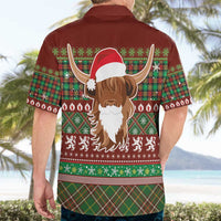 Scottish Christmas Hawaiian Shirt Highland Cattle-Xmas Tartan Stripes Style Red Color - Wonder Print Shop