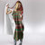 Scottish Christmas Hooded Blanket Highland Cattle-Xmas Tartan Stripes Style Red Color - Wonder Print Shop