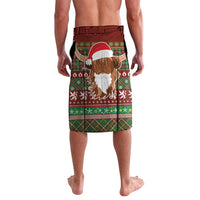 Scottish Christmas Lavalava Highland Cattle-Xmas Tartan Stripes Style Red Color - Wonder Print Shop