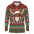 Scottish Christmas Long Sleeve Polo Shirt Highland Cattle-Xmas Tartan Stripes Style Red Color - Wonder Print Shop