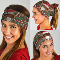 Scottish Christmas Neck Gaiter Highland Cattle-Xmas Tartan Stripes Style Red Color - Wonder Print Shop