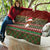 Scottish Christmas Quilt Highland Cattle-Xmas Tartan Stripes Style Red Color - Wonder Print Shop