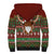Scottish Christmas Sherpa Hoodie Highland Cattle-Xmas Tartan Stripes Style Red Color - Wonder Print Shop