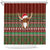 Scottish Christmas Shower Curtain Highland Cattle-Xmas Tartan Stripes Style Red Color - Wonder Print Shop