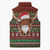 Scottish Christmas Sleeveless Puffer Jacket Highland Cattle-Xmas Tartan Stripes Style Red Color - Wonder Print Shop