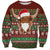 Scottish Christmas Sweatshirt Highland Cattle-Xmas Tartan Stripes Style Red Color - Wonder Print Shop