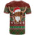 Scottish Christmas T Shirt Highland Cattle-Xmas Tartan Stripes Style Red Color - Wonder Print Shop