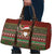 Scottish Christmas Travel Bag Highland Cattle-Xmas Tartan Stripes Style Red Color - Wonder Print Shop