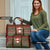Scottish Christmas Travel Bag Highland Cattle-Xmas Tartan Stripes Style Red Color - Wonder Print Shop