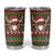 Scottish Christmas Tumbler Cup Highland Cattle-Xmas Tartan Stripes Style Red Color - Wonder Print Shop