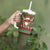 Scottish Christmas Tumbler With Handle Highland Cattle-Xmas Tartan Stripes Style Red Color - Wonder Print Shop