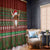 Scottish Christmas Window Curtain Highland Cattle-Xmas Tartan Stripes Style Red Color - Wonder Print Shop