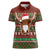 Scottish Christmas Women Polo Shirt Highland Cattle-Xmas Tartan Stripes Style Red Color - Wonder Print Shop