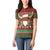 Scottish Christmas Women Polo Shirt Highland Cattle-Xmas Tartan Stripes Style Red Color - Wonder Print Shop