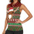 Scottish Christmas Women Sleeveless Polo Shirt Highland Cattle-Xmas Tartan Stripes Style Red Color - Wonder Print Shop
