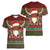 Scottish Christmas Women V-Neck T-Shirt Highland Cattle-Xmas Tartan Stripes Style Red Color - Wonder Print Shop