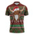 Scottish Christmas Zipper Polo Shirt Highland Cattle-Xmas Tartan Stripes Style Red Color - Wonder Print Shop
