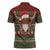 Scottish Christmas Zipper Polo Shirt Highland Cattle-Xmas Tartan Stripes Style Red Color - Wonder Print Shop