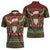 Scottish Christmas Zipper Polo Shirt Highland Cattle-Xmas Tartan Stripes Style Red Color - Wonder Print Shop