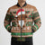 Scottish Christmas Bomber Puffer Jacket Highland Cattle-Xmas Tartan Stripes Style Brown Color - Wonder Print Shop