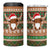 Scottish Christmas 4 in 1 Can Cooler Tumbler Highland Cattle-Xmas Tartan Stripes Style Brown Color - Wonder Print Shop