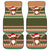 Scottish Christmas Car Mats Highland Cattle-Xmas Tartan Stripes Style Brown Color - Wonder Print Shop