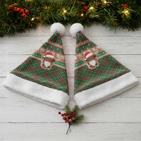 Scottish Christmas Santa Hat Highland Cattle-Xmas Tartan Stripes Style Brown Color - Wonder Print Shop