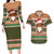 Scottish Christmas Couples Matching Long Sleeve Bodycon Dress and Hawaiian Shirt Highland Cattle-Xmas Tartan Stripes Style Brown Color - Wonder Print Shop