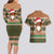 Scottish Christmas Couples Matching Long Sleeve Bodycon Dress and Hawaiian Shirt Highland Cattle-Xmas Tartan Stripes Style Brown Color - Wonder Print Shop