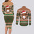 Scottish Christmas Couples Matching Long Sleeve Bodycon Dress and Long Sleeve Button Shirt Highland Cattle-Xmas Tartan Stripes Style Brown Color - Wonder Print Shop