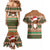 Scottish Christmas Couples Matching Mermaid Dress and Hawaiian Shirt Highland Cattle-Xmas Tartan Stripes Style Brown Color - Wonder Print Shop