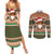 Scottish Christmas Couples Matching Summer Maxi Dress and Long Sleeve Button Shirt Highland Cattle-Xmas Tartan Stripes Style Brown Color - Wonder Print Shop