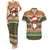 Scottish Christmas Couples Matching Tank Maxi Dress and Hawaiian Shirt Highland Cattle-Xmas Tartan Stripes Style Brown Color - Wonder Print Shop