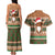 Scottish Christmas Couples Matching Tank Maxi Dress and Hawaiian Shirt Highland Cattle-Xmas Tartan Stripes Style Brown Color - Wonder Print Shop
