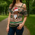 Scottish Christmas Cross Shoulder Shirt Highland Cattle-Xmas Tartan Stripes Style Brown Color - Wonder Print Shop