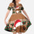 Scottish Christmas Family Matching Off The Shoulder Long Sleeve Dress and Hawaiian Shirt Highland Cattle-Xmas Tartan Stripes Style Brown Color - Wonder Print Shop