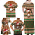 Scottish Christmas Family Matching Off Shoulder Maxi Dress and Hawaiian Shirt Highland Cattle-Xmas Tartan Stripes Style Brown Color - Wonder Print Shop