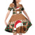 Scottish Christmas Family Matching Off Shoulder Short Dress and Hawaiian Shirt Highland Cattle-Xmas Tartan Stripes Style Brown Color - Wonder Print Shop
