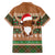 Scottish Christmas Family Matching Short Sleeve Bodycon Dress and Hawaiian Shirt Highland Cattle-Xmas Tartan Stripes Style Brown Color - Wonder Print Shop
