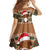 Scottish Christmas Family Matching Summer Maxi Dress and Hawaiian Shirt Highland Cattle-Xmas Tartan Stripes Style Brown Color - Wonder Print Shop